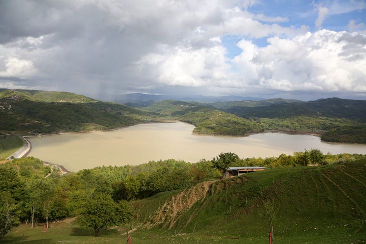 Zamućeno akumulacijsko jezero Butoniga. Foto: Goran Šebelić /  CROPIX