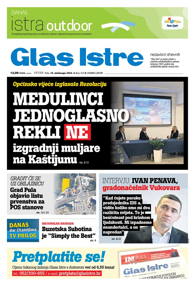 Naslovnica Glasa Istre