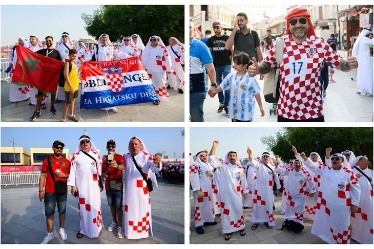 Hrvatski navijači u Dohi (foto: Tom Dubravec / CROPIX)