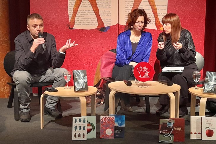Emir Imamović Pirke, Eva Menasse, Ines Meštrović (Snimio Darko Vlahović / Hina)