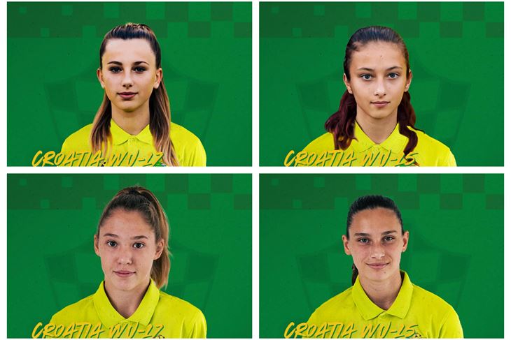 Nika Ban (gore lijevo), Mihaela Petričević (gore desno), Hana Zuber (dolje lijevo) i Nika Radolović (dolje desno) 