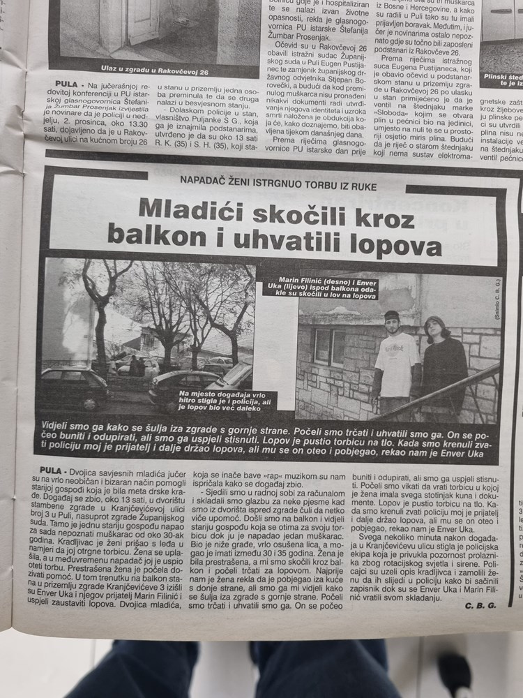Hrabri mladići iz Pule ulovili kradljivca