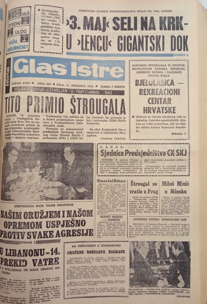 Vremeplov Glasa Istre - naslovnica