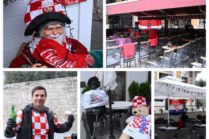 Pulski kafići uoči večerašnje utakmice (snimio Danilo MEMEDOVIĆ)
