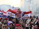  Navijaci priredjuju docek Vatrenima na glavnm trgu (foto: Goran Mehkek / CROPIX)