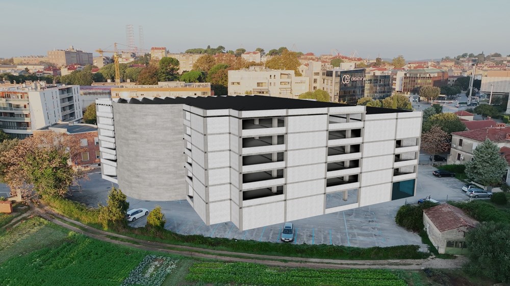 Idejno rješenje parkirne kuće na Marsovom polju, procijenjene na 35 do 40 milijuna kuna