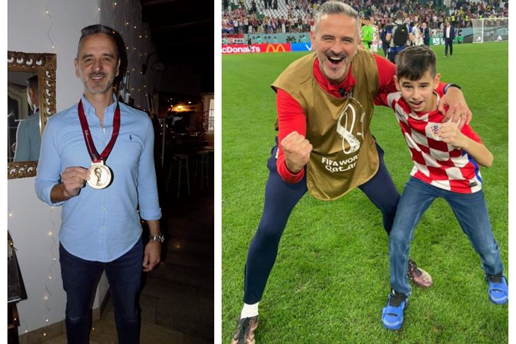 S brončanom medaljom iz Katra / Luka Milanović sa sinom Filipom u Katru (Foto: Gordana Čalić Šverko / Obiteljska arhiva)