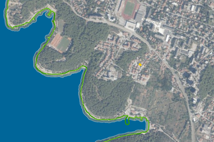 Lokacija sporne čestice