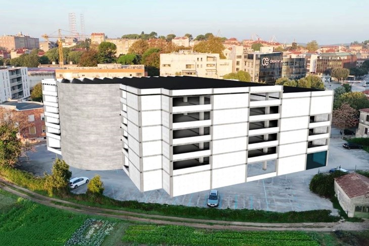 Idejno rješenje garažne kuće (foto: Grad Pula)