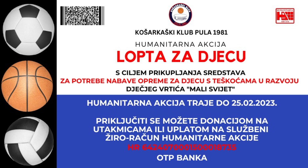 "Lopta za djecu" (foto: KK 1981 PULA)