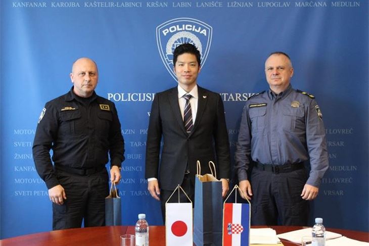 Alen Klabot, Shungo Maeda, Božo Kirin (Izvor: PU Istarska)