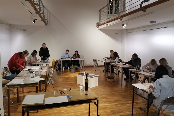 Art & Wine u Gradskoj galeriji Labin (Snimio Branko Biočić)