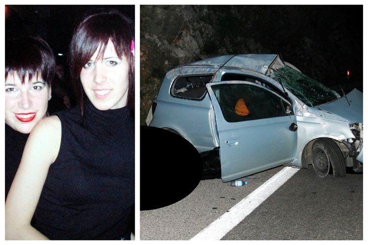 Sestre Filipović / Toyota Yaris nakon nesreće 2006. (CROPIX)