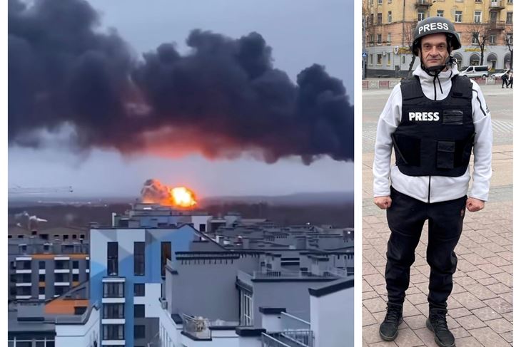 Napad na Ivano-Frankivsk, grad u kojem živi Denis Ivančić, 24. veljače prošle godine / Denis Ivančić lani u ožujku u Ukrajini