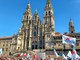 Prosvjedi zdravstvenih radnika protiv mjera štednje na glavnom trgu uz katedralu u hodočasničkoj meki - Santiago de Compostela (Snimila Nataša Urošević)
