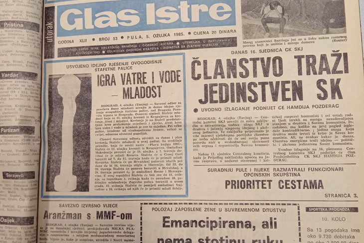Glas Istre, 5.03.1985.