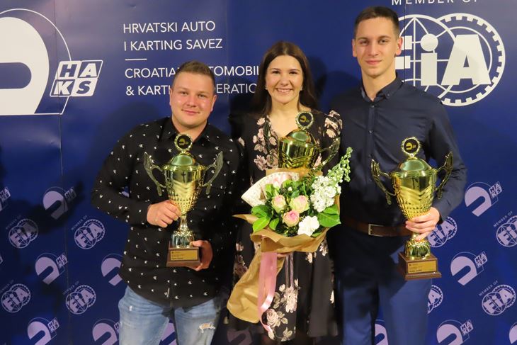 NAJBOLJI U PROŠLOJ SEZONI - Karlo Pelicar, Erika Marija Kušić i Matija Jurišić (snimio Miroslav KRPAN)