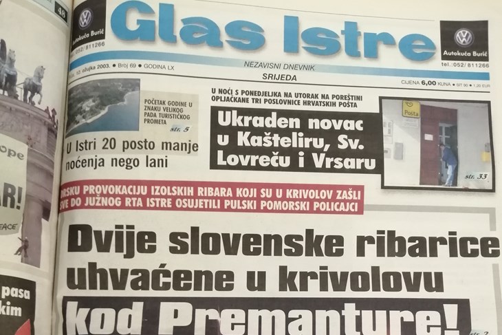 Naslovnica Glasa Istre