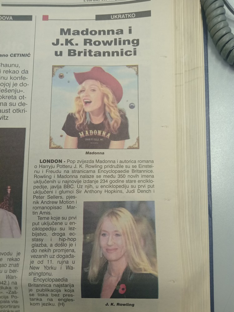 Madonna i Rowling u Britannici