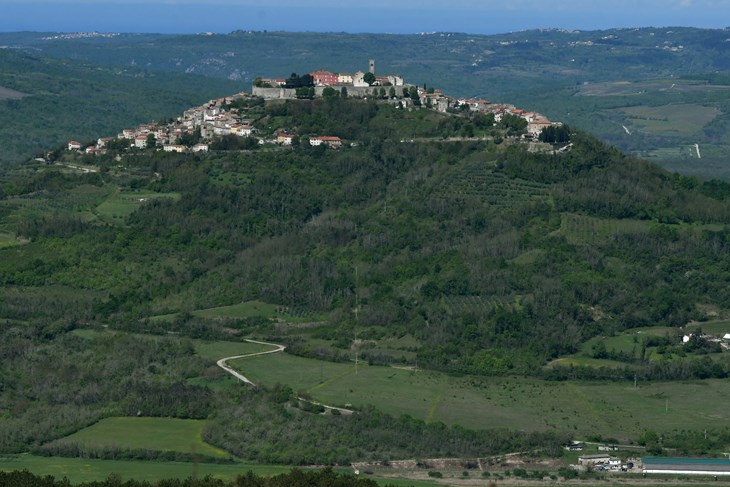 Pogled iz Zamaska na Motovun (snimio Milivoj Mijošek)