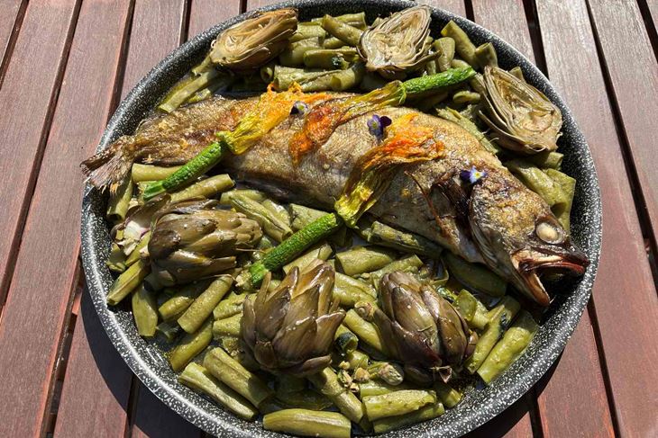 Škola kuhanja by The Outlaw Chef: Tabinja u vrtu od slanutka, artičoka u cvjetovima tikvice