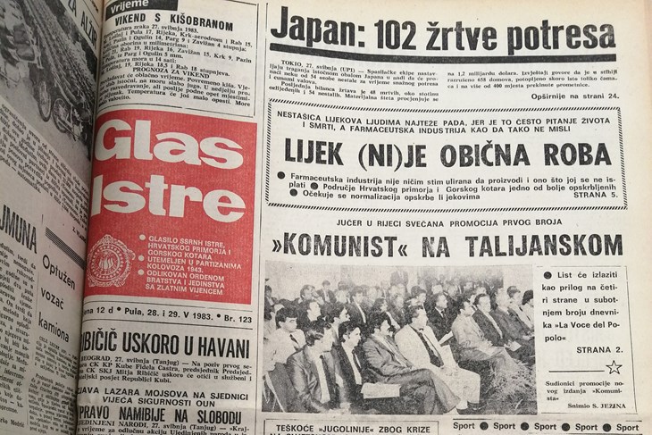 Naslovnica Glasa Istre