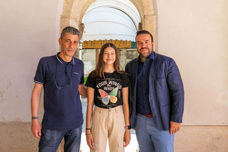 Elena Brletić i trener Tomislav Šipura kod pulskog gradonačelnika (foto: Grad Pula)