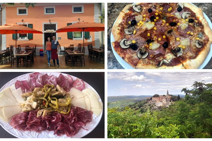 Jedan od jačih aduta konobe Ladonja je pogled na zeleni spokoj središnje Istre