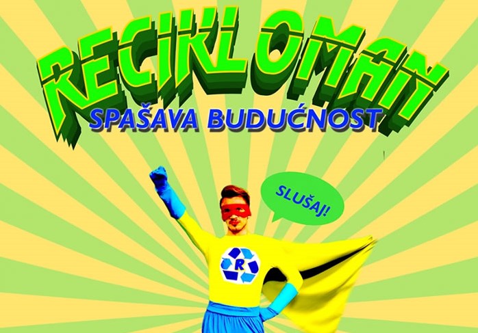 Plakat predstave "Recikloman spašava budućnost"