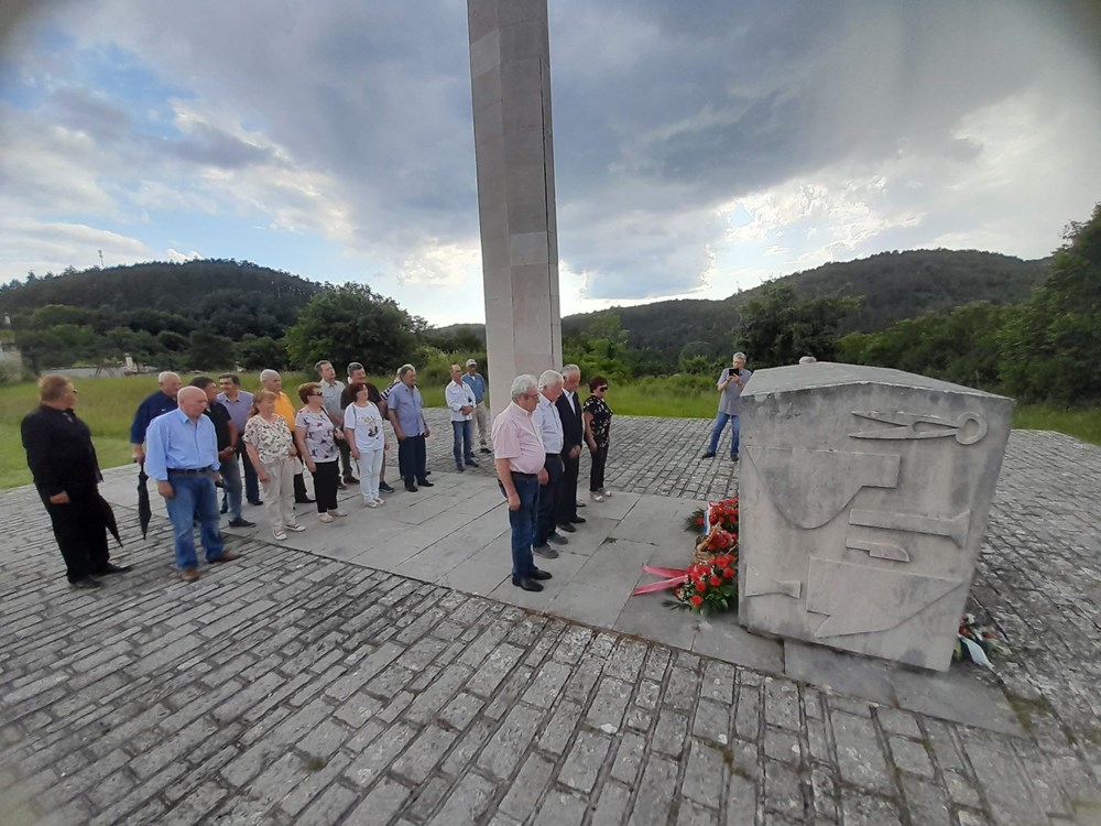 Na obilježavanju jubilarne 70. godišnjice od otvorenja spomenika Vladimiru Gortanu u Podbermu (snimio Anđelo DAGOSTIN)