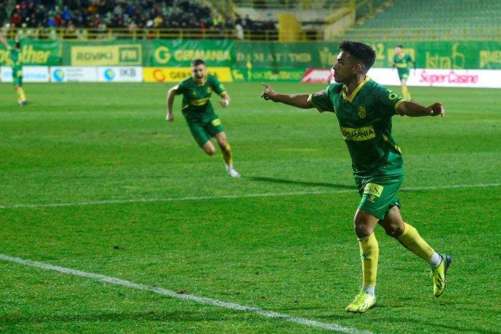 Kad će opet biti spreman za majstorije? - Darwin Matheus slavi pobjednički gol protiv Dinama (snimio Dean ŠTIFANIĆ)