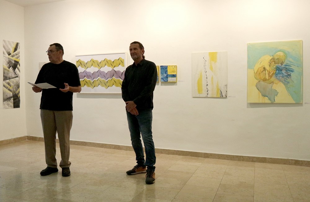 Eugen Borkovsky i Milan Marin na otvaranju izložbe