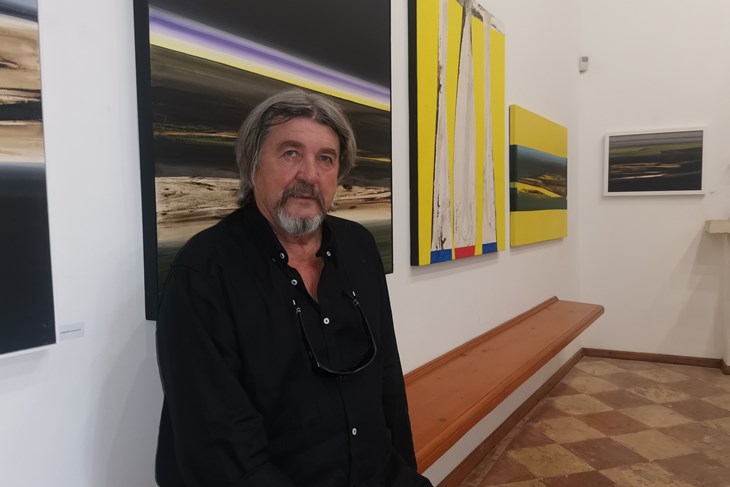 Vinko Šaina slavi 50 godina umjetničkog rada i 30 godina svoje galerije Alvona (Snimio Branko Biočić)