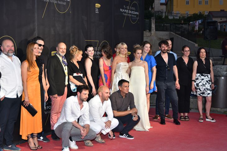 Ekipa filma "Escort" nakon projekcije u Areni (Snimio Duško Marušić Čiči)