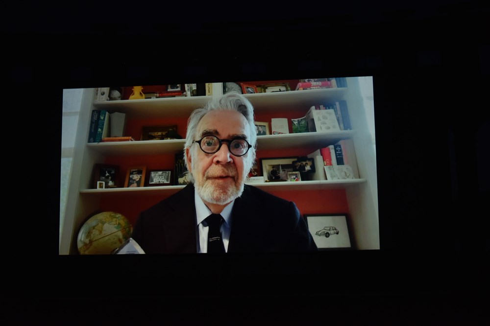 Howard Shore video porukom je zahvalio na nagradi (Snimio Duško Marušić Čiči)