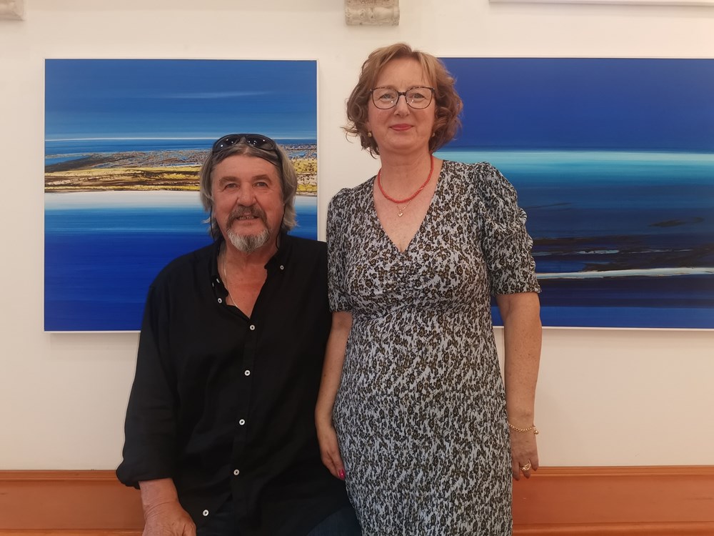 Vinko i Elis Šaina u svojoj Galeriji Alvona (Snimio Branko Biočić)