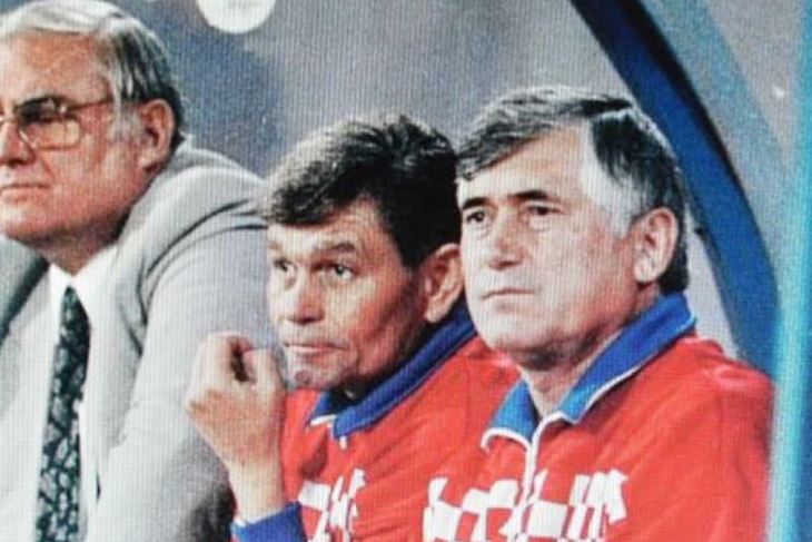 Dražan Jerković, Zdenko Kobešćak i Vladimir Lukarić na prvoj utakmici Hrvatske u Maksimiru (Snimio Davor Kovačević / Novi list)