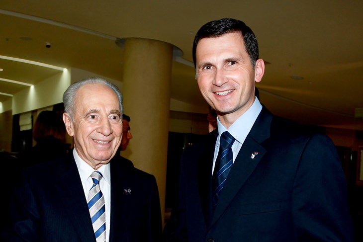 Pokojni Shimon Peres, bivši izraelski predsjednik i premijer Izraela i prof. dr. Dragan Primorac (Foto CBIC)