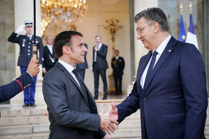 Emmanuel Macron i Andrej Plenković