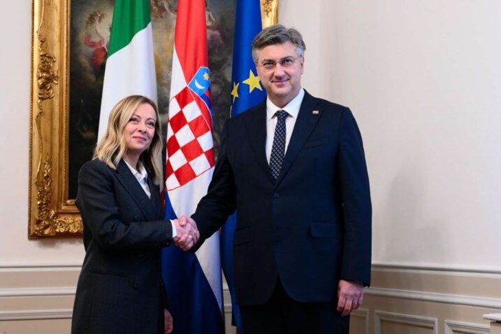 Giorgia Meloni i Andrej Plenković