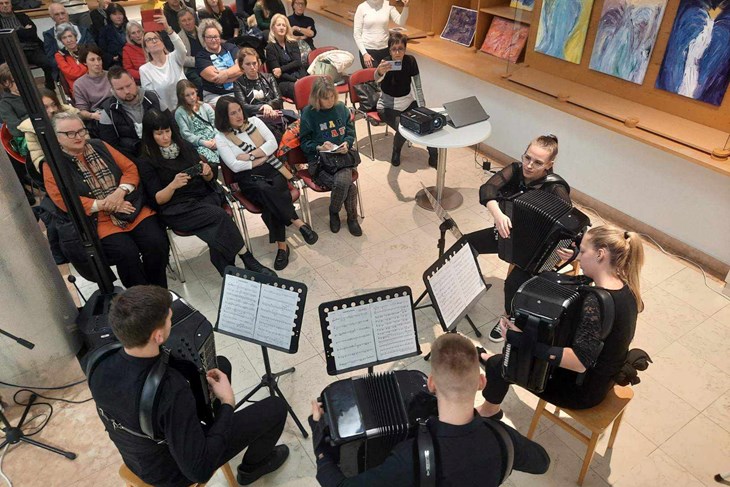 Harmonikaški kvartet glazbene škole Pula (Foto: Gradska knjižnica i čitaonica Pula)