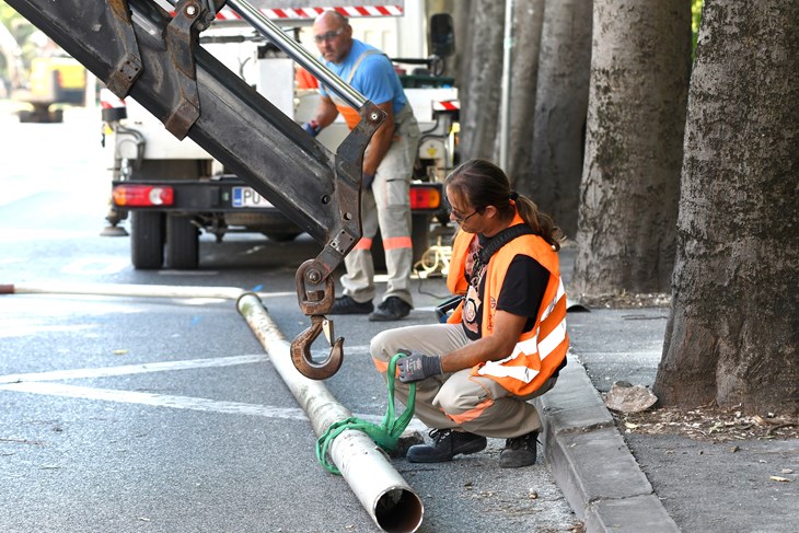 U Tršćanskoj ulici postavljeno je više od kilometra vodovodnih cijevi, rekonstruirani priključni vodovi i izrađena nova hidrantska mreža (Snimio Milivoj Mijošek/Glas Istre)