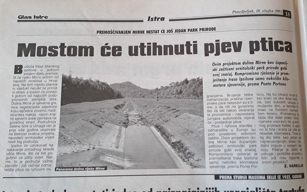 Na današnji dan 2003. godine u Glasu Istre