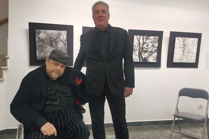 Fedor Džamonja i Branko Franceschi prošle godine u Labinu (Foto Branko Biočić)