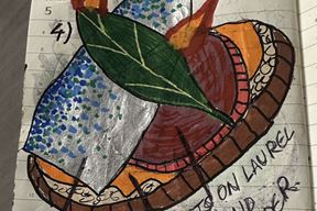 Slovenska pastrva i francuski kruh na posteljici od oštrog ruba