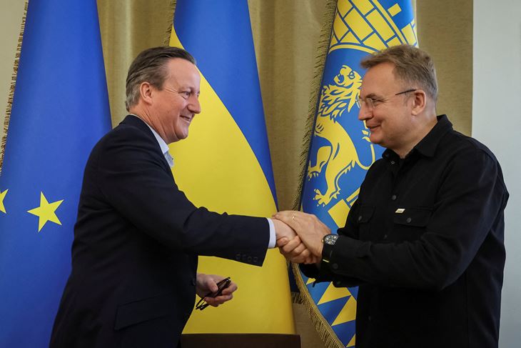 David Cameron i Andriy Sadovyi  (Reuters)