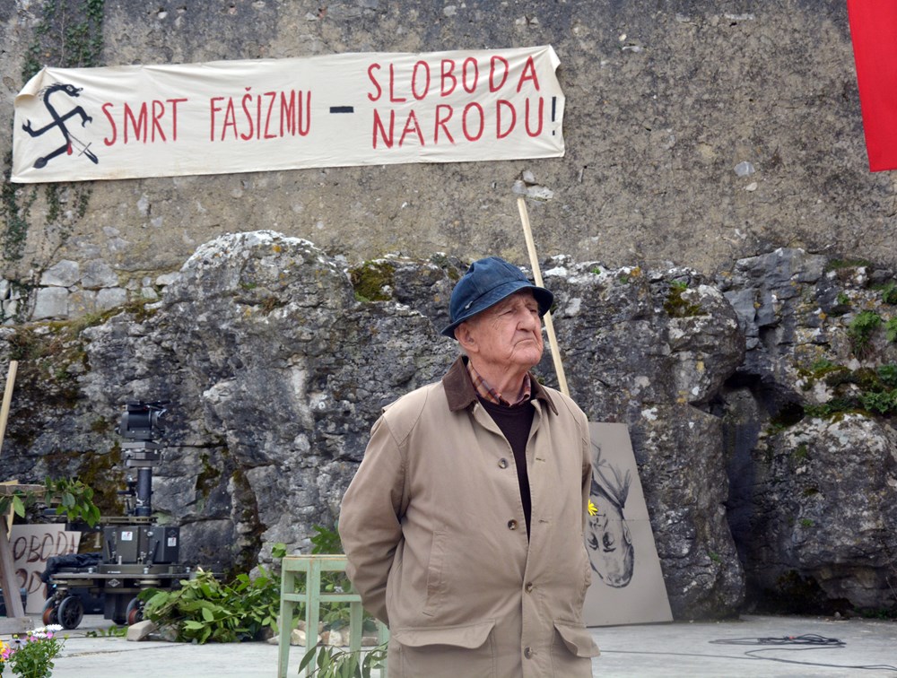Veljko Bulajić na snimanju filma "Bijeg do mora" u Kršanu 2017. (Arhiva Glasa Istre)