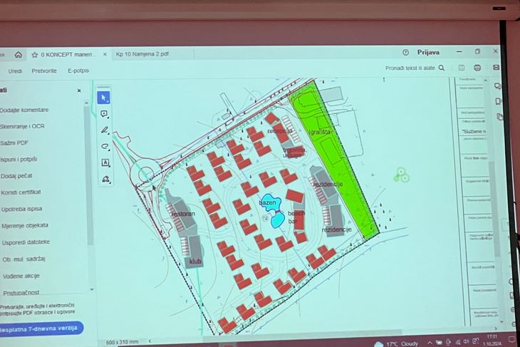 Prikaz elaborata Urbanističkog plana uređenja Manerin (Snimila Doria Mohorović)