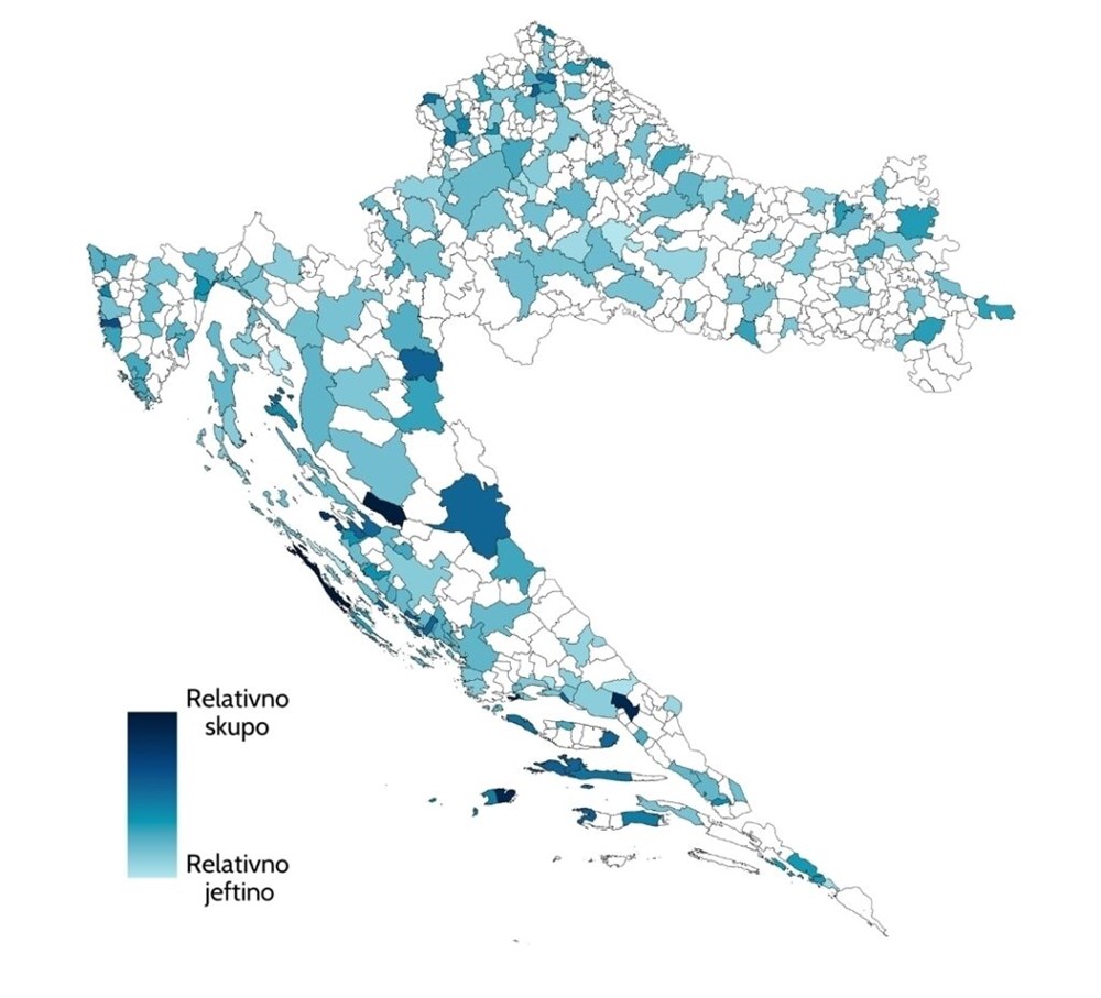 Relativne cijene po općinama i gradovima