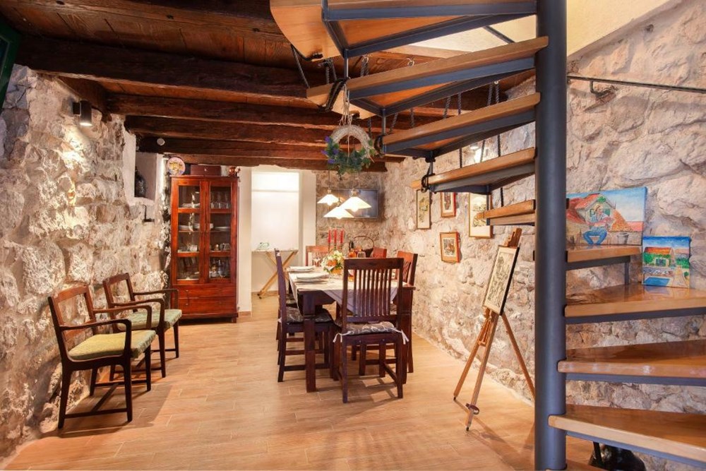 (19th Century stone art house in nature park)